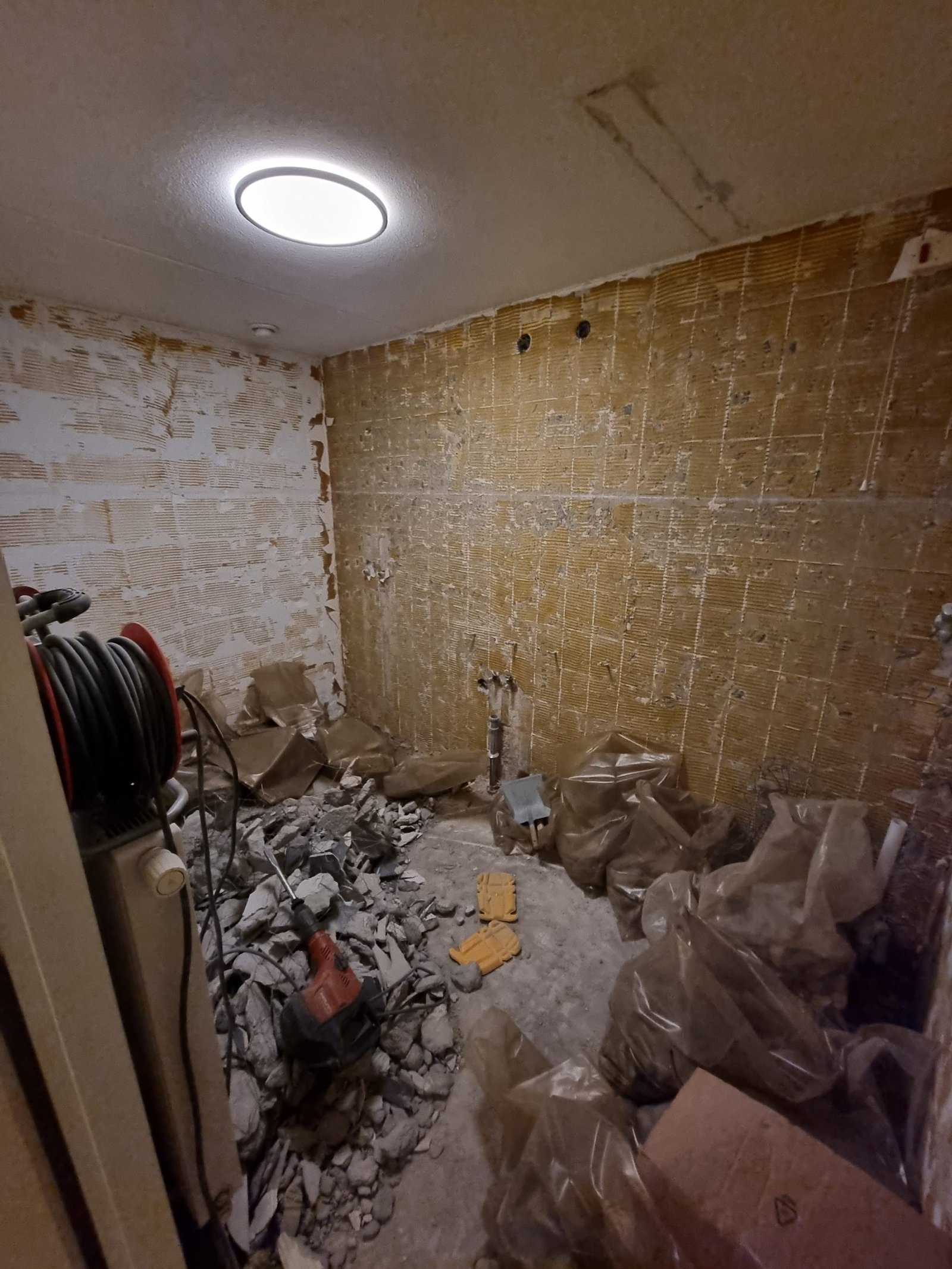 Badkamer in aanbouw